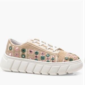 New 💕💚Free People Catch Me If You Can Crochet Platform Sneaker (Women)